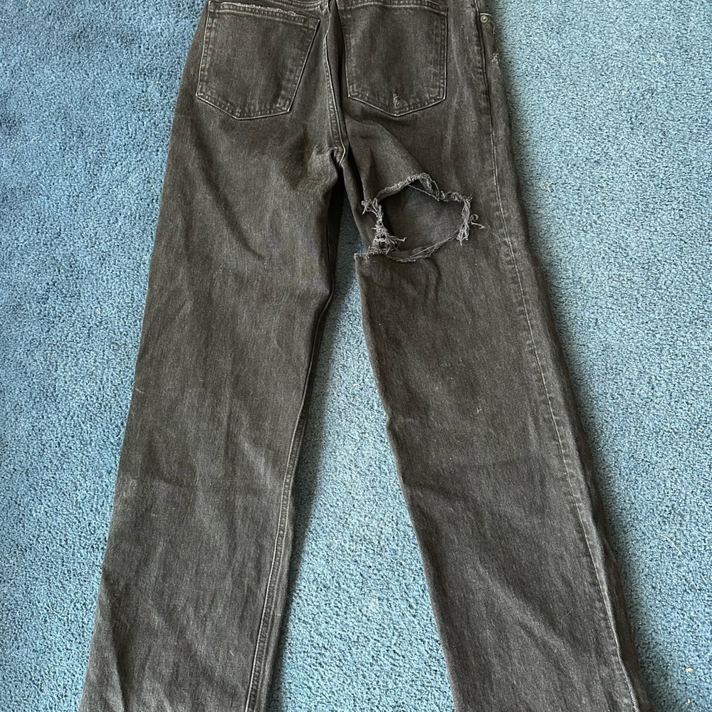 Distressed Gray Jeans
